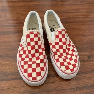 Red checkered vans